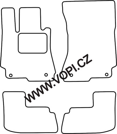 Textil-Autoteppiche Mercedes C W204 2006-2013 Carfit (2988)